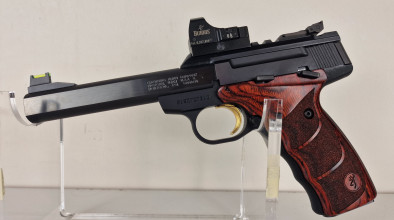 Photo 20260814_103657.jpg Pistolet BROWNING BuckMark Rosewood cal.22lr + Point rouge BURRIS + Housse