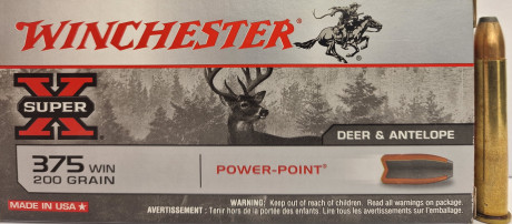 Cartouches WINCHESTER Super X Power-Point .375 ...