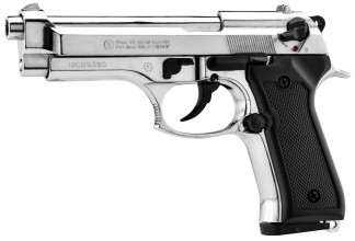 Photo AB216-1.jpg Pistolet à blanc Chiappa 92 nickelé 9 mm PAK
