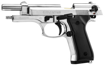 Photo AB216-2.jpg Pistolet à blanc Chiappa 92 nickelé 9 mm PAK