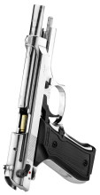 Photo AB216-3.jpg Pistolet à blanc Chiappa 92 nickelé 9 mm PAK