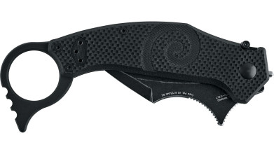 Photo CO10044-01.jpg Couteau pliant Fox Knives Wihongi Moa Blackwash FX-653 lame N690Co 70 mm