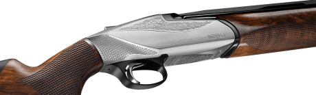 Photo F10067-06.jpg Fusil superposé Benelli 828U Silver 20/76 canon 76 cm