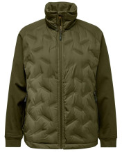 Photo F10384-02.jpg Veste hybride Pinewood Abisko Insulation femme vert olive avec duvet et polaire stretch