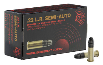 Cartouches GECO Semi-Auto .22 LR 40 gr / 2,6 g LRN