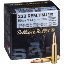 Cartouches Sellier & Bellot .222 Remington 50 gr ...