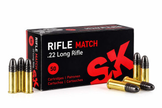 Photo MR500122.jpg Cartouches SK Rifle Match .22 LR 40 gr / 2,59 g LRN