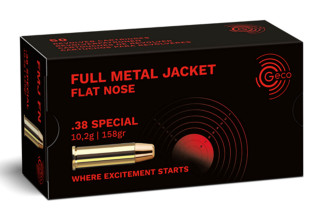 Cartouches GECO .38 Special 158 gr / 10,2 g FMJ ...