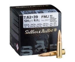Cartouches Sellier & Bellot 7,62x39 mm 124 gr / 8 ...