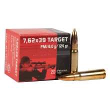 Cartouches GECO 7,62x39 124 gr / 8 g FMJ HP