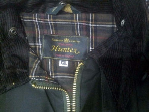 Photo V10266-02.jpg Veste de chasse homme Huntex Premium verte en coton huilé 8 oz