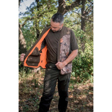 Photo V10373-03.jpg Gilet Somlys 611 Classy réversible orange et camouflage forêt