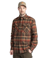 Photo V40028-04.jpg Chemise homme Pinewood Prestwick Exclusive M's 767 D.Green/Terracotta en flanelle