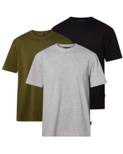 Photo V40272-01.jpg Lot de 3 T-shirts Pinewood pour homme gris, vert et noir