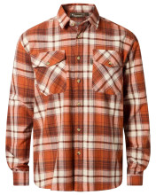 Photo V40275-04.jpg Chemise Pinewood Härjedalen à carreaux terracotta et marron pour homme