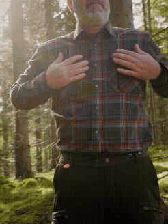 Photo VE04278-06.gif Chemise Pinewood Prestwick Exclusive à carreaux vert et orange brûlé pour homme