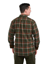 Photo VE40278-01.jpg Chemise Pinewood Prestwick Exclusive à carreaux vert et orange brûlé pour homme