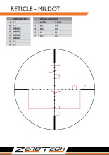 Photo reticule_Mildot.jpg Lunette de visée ZeroTech Thrive 3-12x44 Mildot
